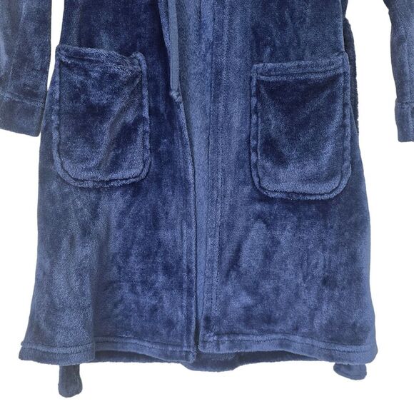 Komar Kids Boys Plush Fleece Robe Navy Blue Sports Champ Size XS 5 6 - Picture 5 of 9